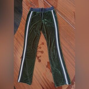 Pam & Gela Deep Emerald Green and Black Track Pants